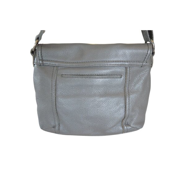 The Sak Katniss Gray Pebbled Leather Flap Crossbody Bag Boho Fall Neutral Casual - Picture 3 of 11